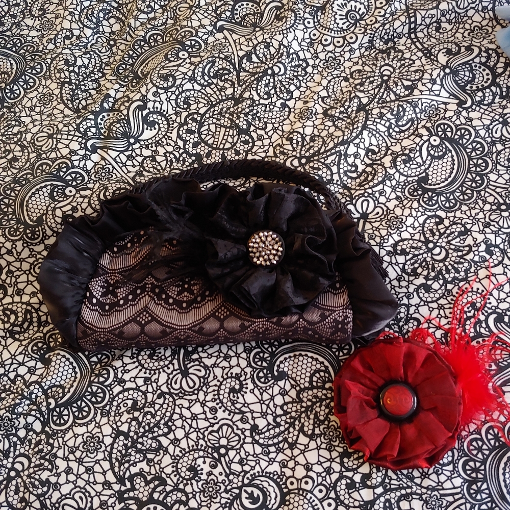 Handmade Grey Design Purse